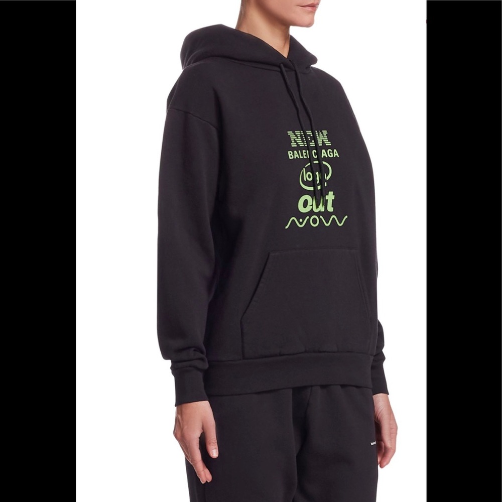 Balenciaga Logo Hoodie Sweatshirt - Picture 5 of 6